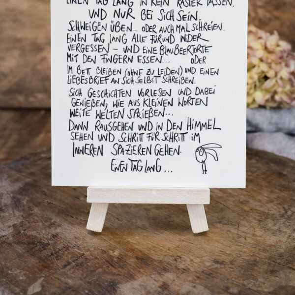 Postkarte "Einen Tag lang" - von Edition Gute Geister – Bild 2