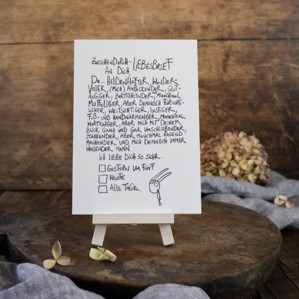 Postkarte "Zwischendurch Liebesbrief an meinen Mann" - von Edition Gute Geister – Bild 3