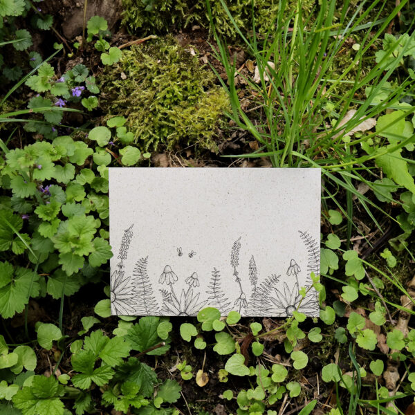 Postkarte aus Graspapier "Wildblumen" - von Hannibelle – Bild 3