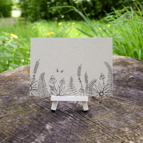 Postkarte aus Graspapier "Wildblumen" - von Hannibelle – Bild 2