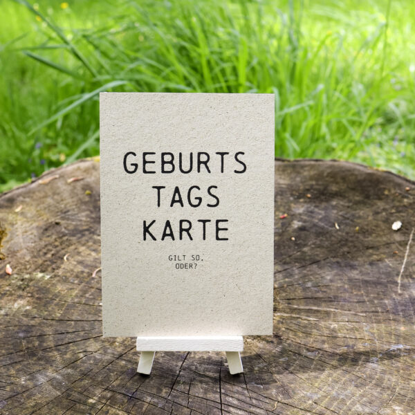 Postkarte aus Graspapier "Geburtstag" - von Hannibelle – Bild 2