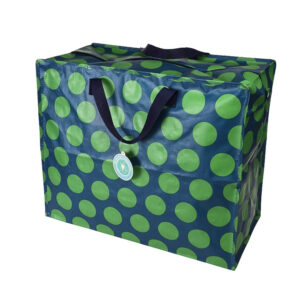 Jumbo - Aufbewahrungstasche "Grün auf blauem Spotlight"