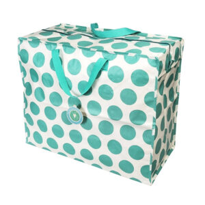 Jumbo - Aufbewahrungstasche "Türkis auf weißem Spotlight"